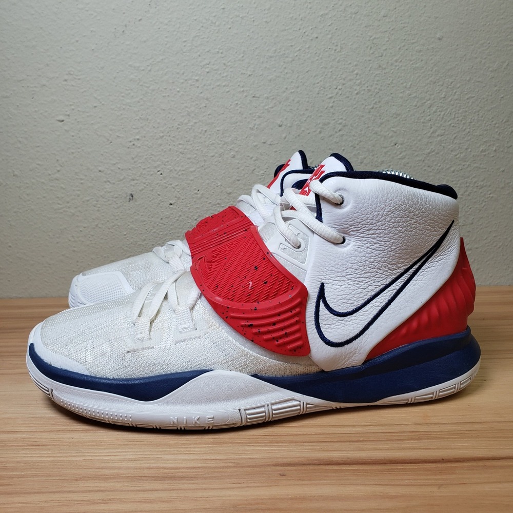 Nike Kyrie 6 Basketball Shoes USA Red White Blue Lifestyle Youth Boys Size 6Y